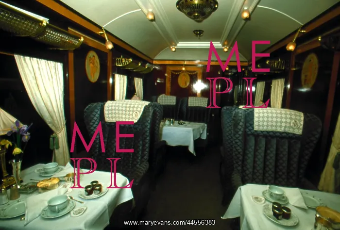: Retro image of the interior of the Orient Express : Retro image of the interior of the Orient Express