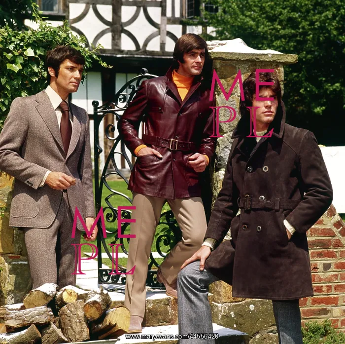  : Three retro male models 1970s