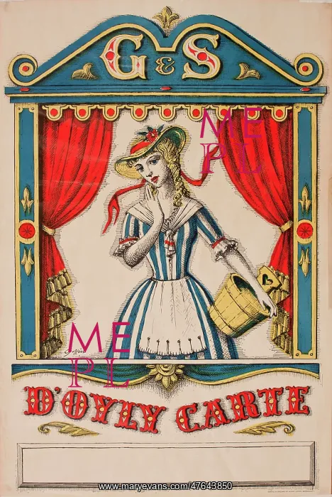: Retro poster, Gilbert & Sullivan, D'Oyly Carte : Retro poster, Gilbert & Sullivan, D'Oyly Carte