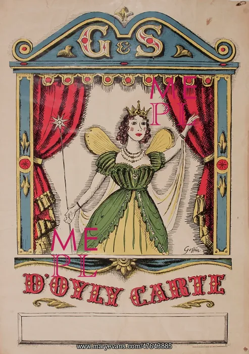 : Retro poster, Gilbert & Sullivan, D'Oyly Carte : Retro poster, Gilbert & Sullivan, D'Oyly Carte