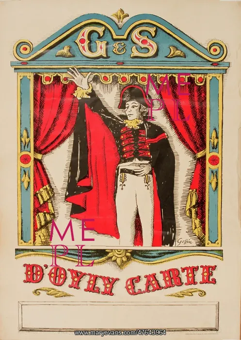 : Retro poster, Gilbert & Sullivan, D'Oyly Carte : Retro poster, Gilbert & Sullivan, D'Oyly Carte