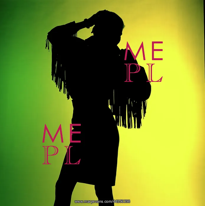 : Retro woman silhouetted : Retro woman silhouetted