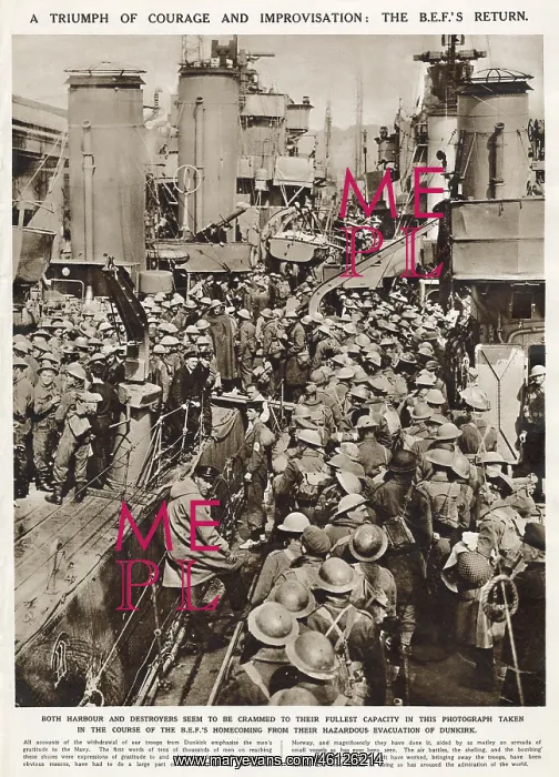 : Return of British Expeditionary Force from Dunkirk, WW2 : Return of British Expeditionary Force from Dunkirk, WW2