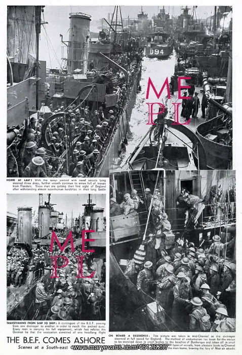 : Return of British Expeditionary Force from Dunkirk, WW2 : Return of British Expeditionary Force from Dunkirk, WW2