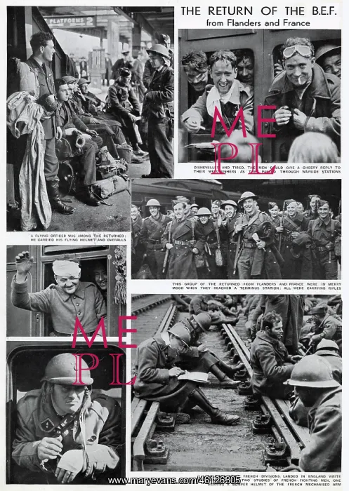 : Return of British Expeditionary Force from Dunkirk, WW2 : Return of British Expeditionary Force from Dunkirk, WW2