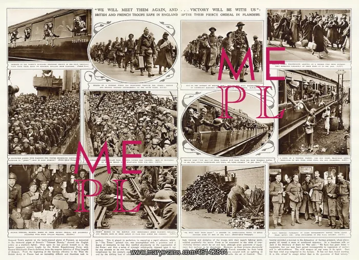 : Return of British and French troops from Dunkirk, WW2 : Return of British and French troops from Dunkirk, WW2