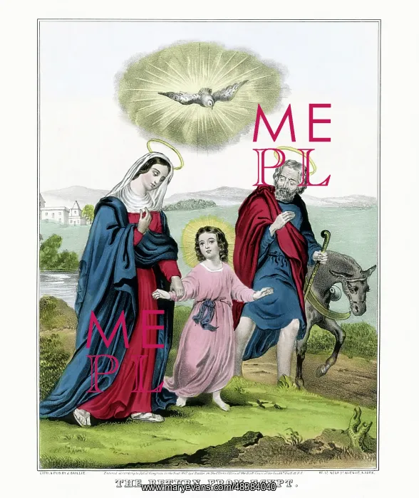 : The return from Egypt. Virgin Mary and Joseph : The return from Egypt. Virgin Mary and Joseph