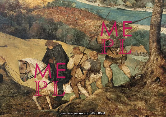 : The Return of the Herd (detail), by Pieter Bruegel the Elder : The Return of the Herd (detail), by Pieter Bruegel the Elder