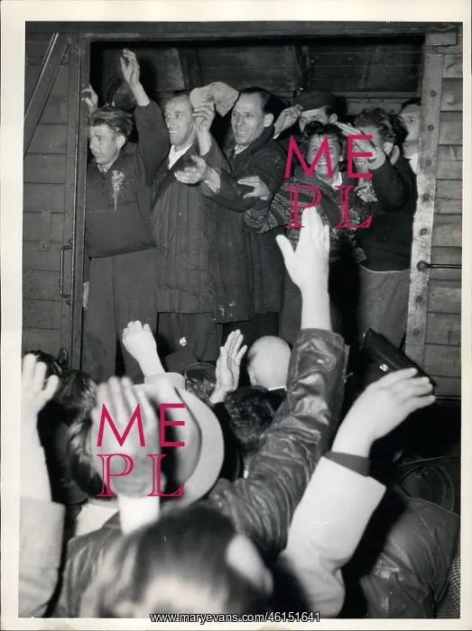 : Returnees from Soviet Union to Vienna Station, Austria : Returnees from Soviet Union to Vienna Station, Austria