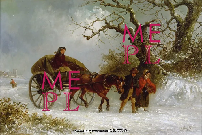 : Returning from Market ' snowscene : Returning from Market ' snowscene