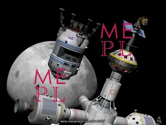 : A reusable lunar shuttle prepares to dock with a lunar ? : A reusable lunar shuttle prepares to dock with a lunar ?