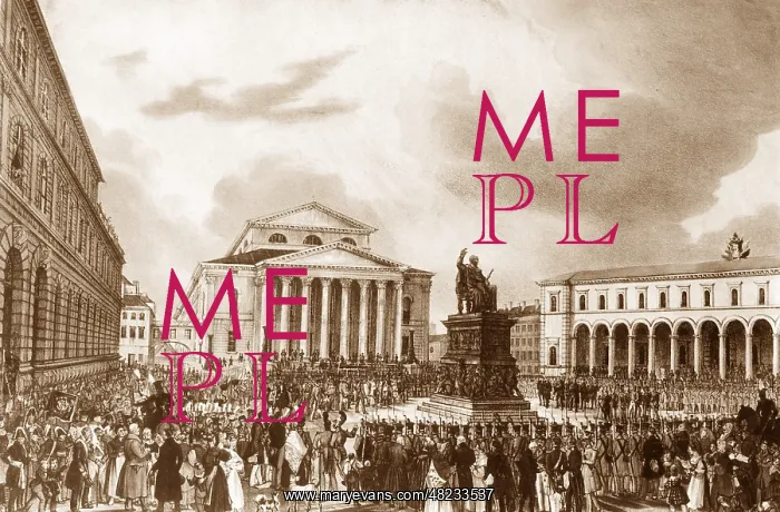 : Revealing the monument at Max-Josef-Square, 13.10.1835 : Revealing the monument at Max-Josef-Square, 13.10.1835