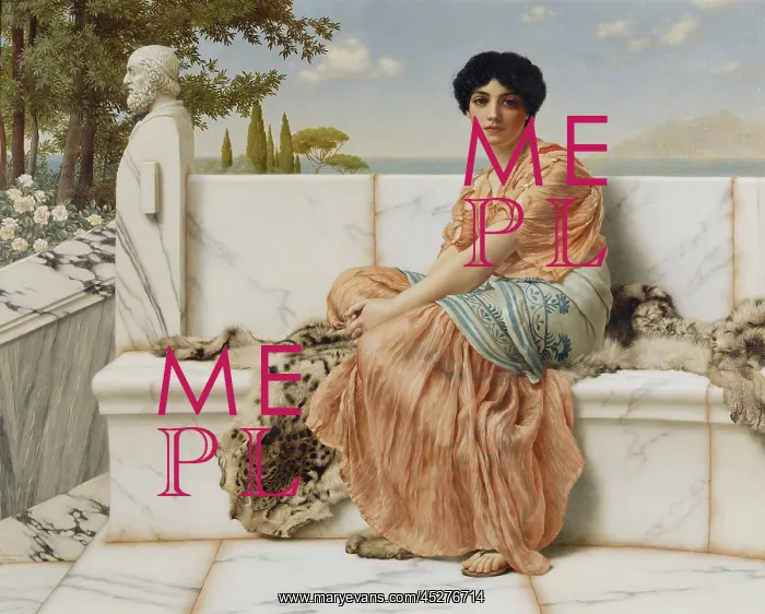 : Reverie, by John William Godward : Reverie, by John William Godward