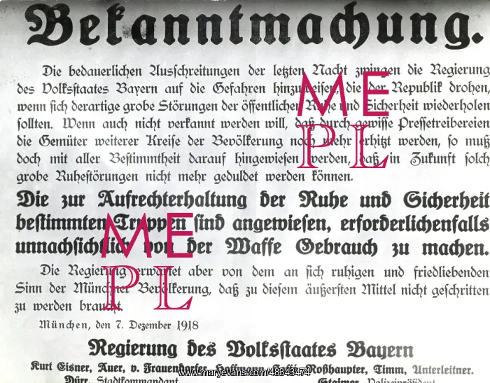 : Revolution in Bavaria, 1918 : Revolution in Bavaria, 1918