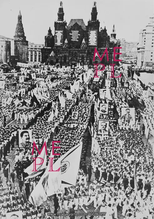 : Revolution celebration in Moscow with images of : Revolution celebration in Moscow with images of