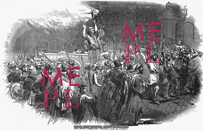 : Revolution in Paris, February 1848. Scene in front : Revolution in Paris, February 1848. Scene in front