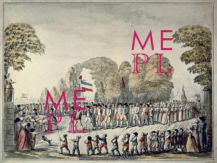 : Revolutionary procession. Etienne Bericourt, ca : Revolutionary procession. Etienne Bericourt, ca