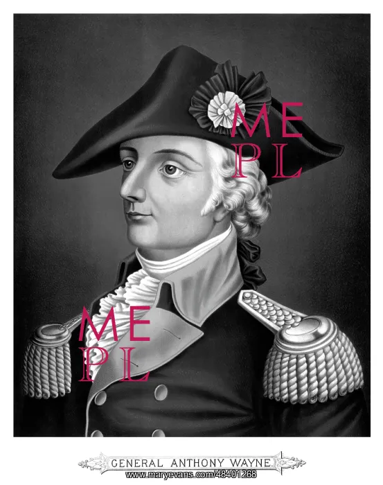  : Revolutionary War Print of General Mad Anthony Wayne