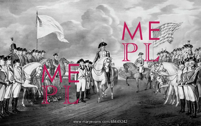 : Revolutionary War print showing the surrender : Revolutionary War print showing the surrender