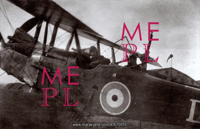 : RFC crewmen in plane, Clairmarais, Northern France, WW1 : RFC crewmen in plane, Clairmarais, Northern France, WW1