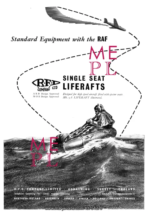 : RFD Single Seat Liferafts : RFD Single Seat Liferafts
