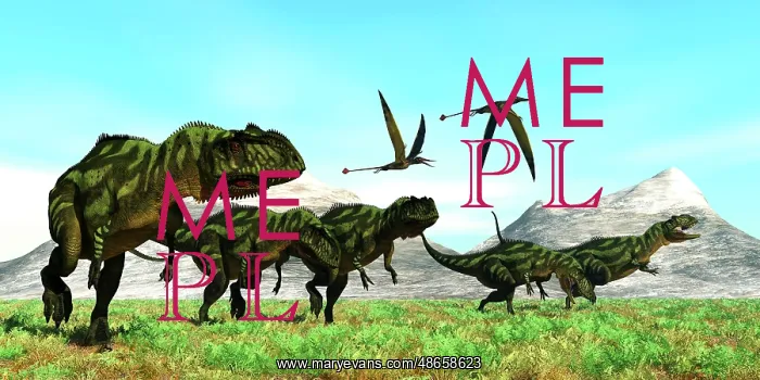 : Rhamphorhynchus pterosaurs follow a pack of carnivorous : Rhamphorhynchus pterosaurs follow a pack of carnivorous