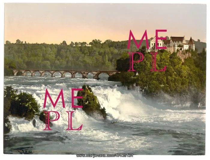 : Rheinfall mit Schloss Laufen, Schiffchen : Rheinfall mit Schloss Laufen, Schiffchen