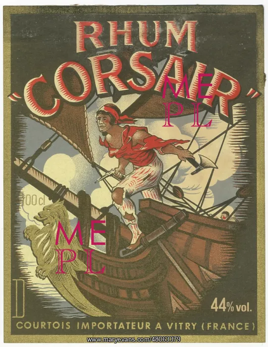  : Rhum Corsair label