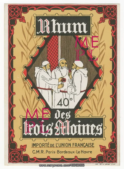  : Rhum des Trois Moines label