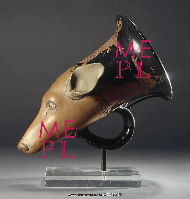 : Rhyton with a greyhound face : Rhyton with a greyhound face
