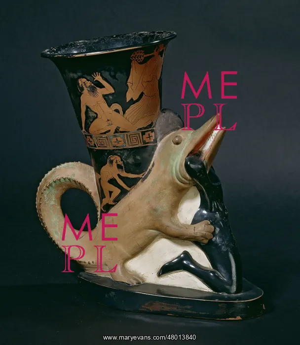 : Rhyton with the head of a black man : Rhyton with the head of a black man