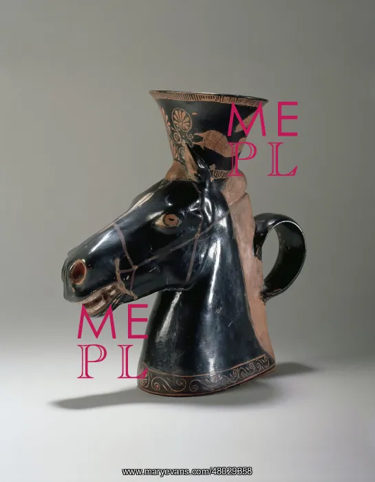 : Rhyton with a horse head : Rhyton with a horse head