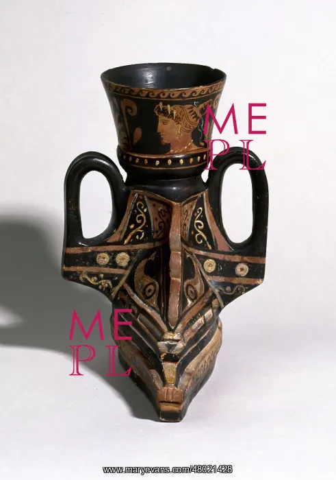 : Rhyton shaped like a galley bow : Rhyton shaped like a galley bow