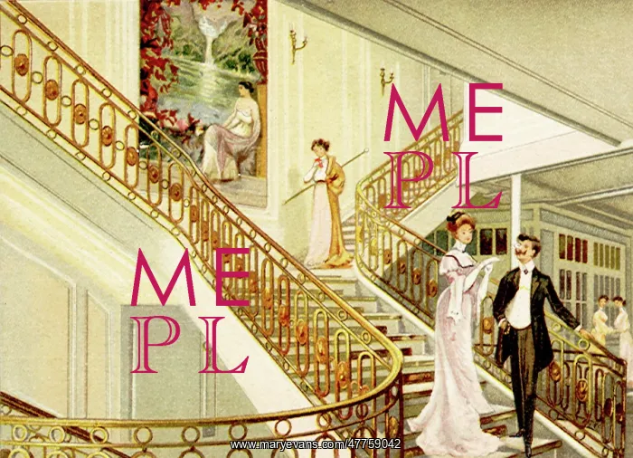  : Rich couple on an elegant staircase