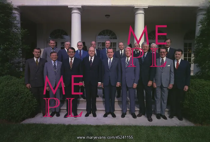 : Richard Nixon posing with his Cabinet. Pictured ? : Richard Nixon posing with his Cabinet. Pictured ?