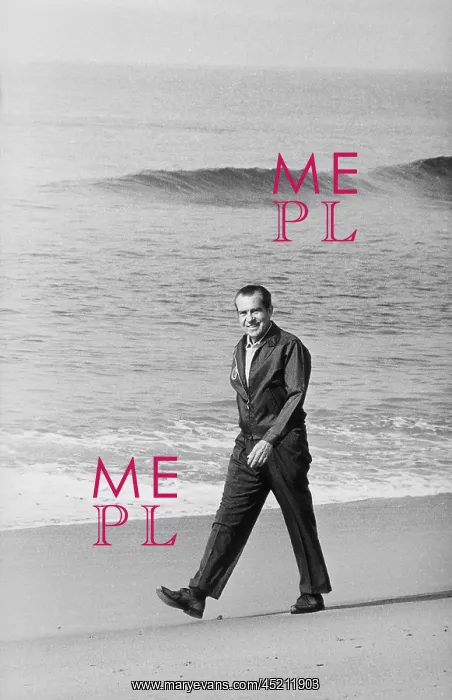 : Richard Nixon walking on the beach in San ? : Richard Nixon walking on the beach in San ?