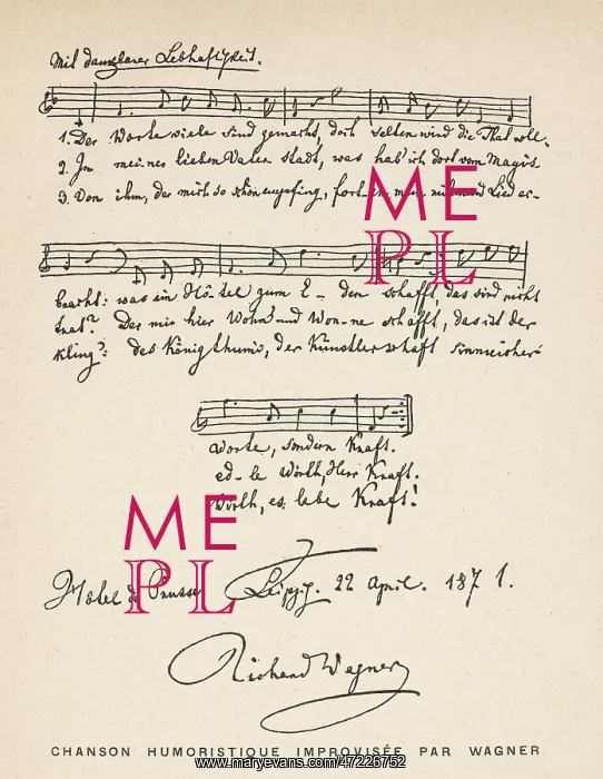 : Richard Wabner, song score : Richard Wabner, song score