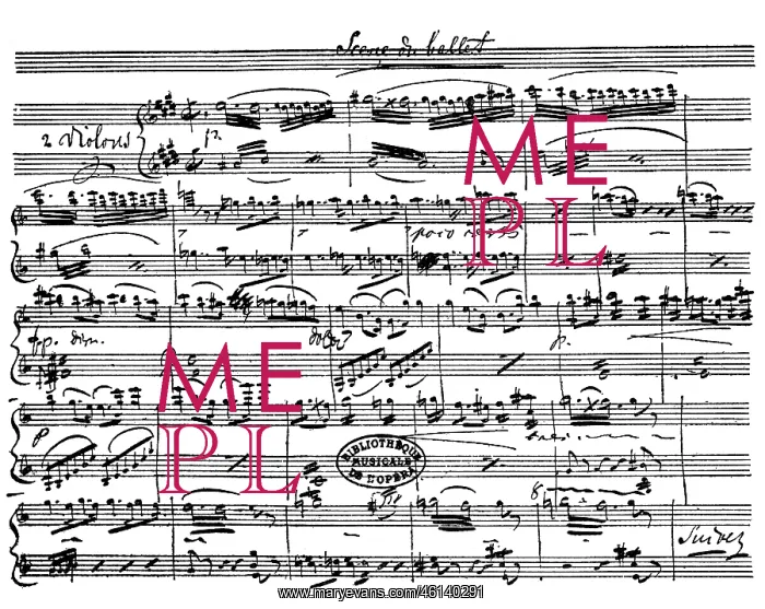 : Richard Wagner, sheet of the score of the opera Tannhauser : Richard Wagner, sheet of the score of the opera Tannhauser