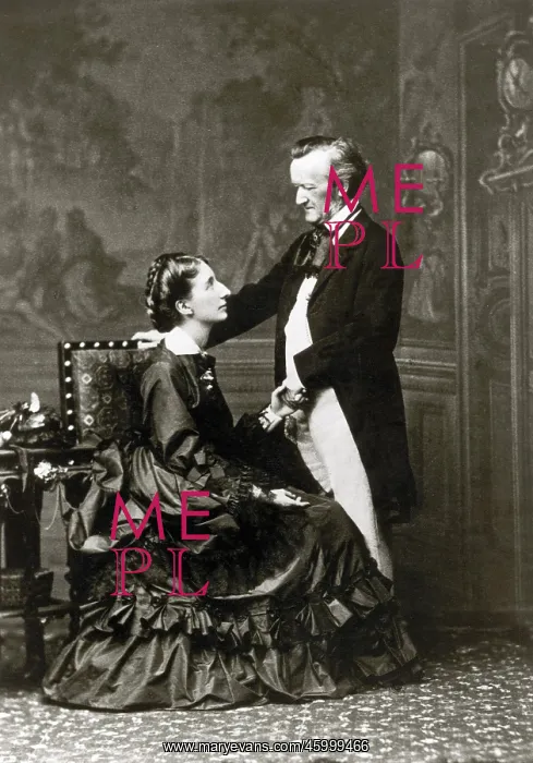 : Richard Wagner with his wife Cosima : Richard Wagner with his wife Cosima