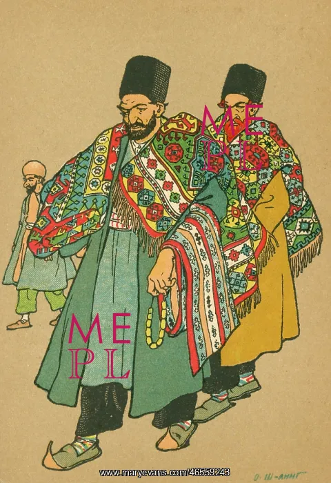 : Two richly adorned Georgian Jews : Two richly adorned Georgian Jews