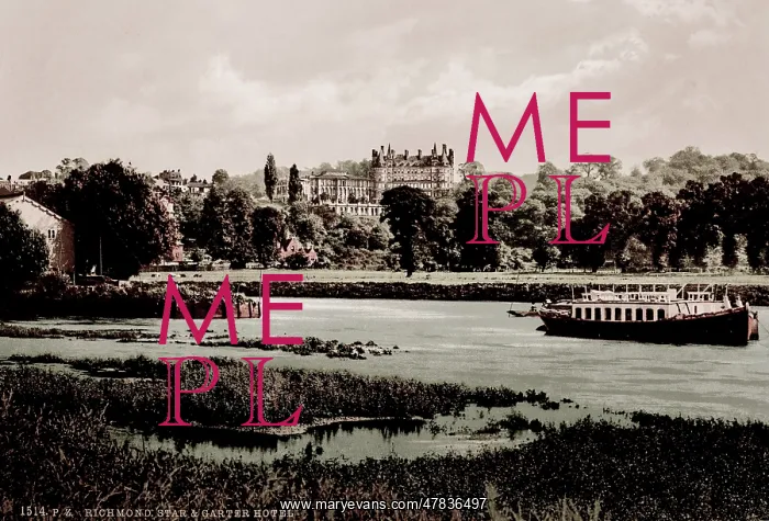 : Richmond, the Star and Garter Hotel, the River Thames : Richmond, the Star and Garter Hotel, the River Thames