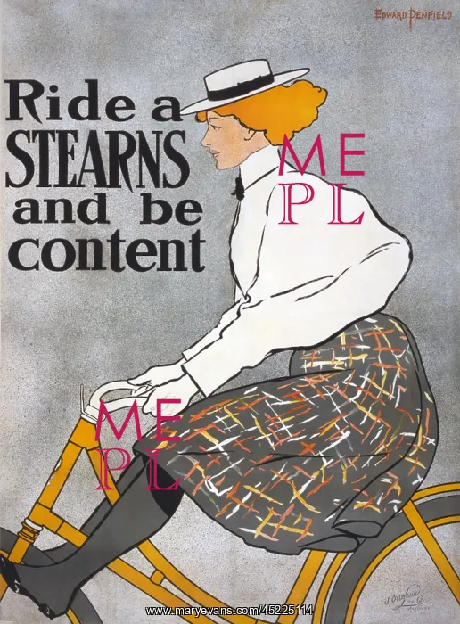 : Ride a Stearns and be content. Poster advertising ? : Ride a Stearns and be content. Poster advertising ?