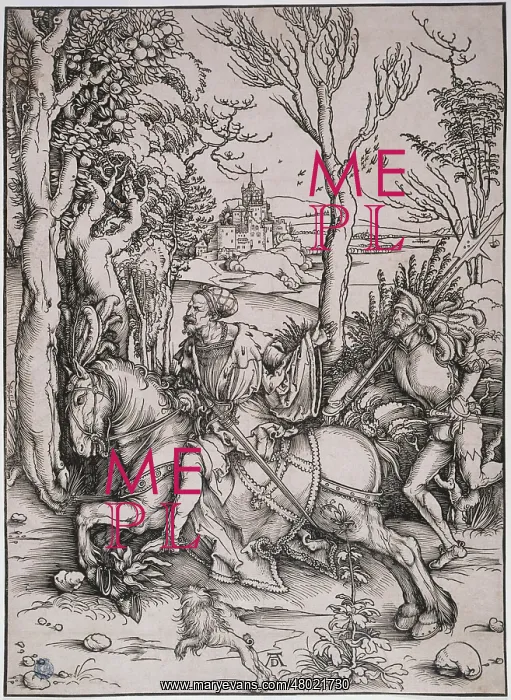 : Rider followed by a halberdier : Rider followed by a halberdier