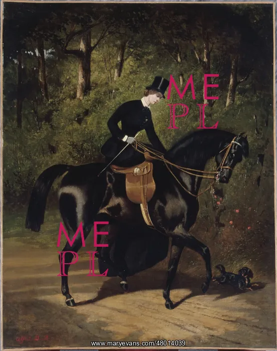 : The rider Kippler on her black mare : The rider Kippler on her black mare