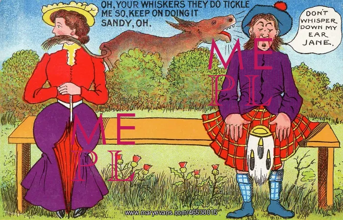 : Ridiculous Scottish Comic Postcard : Ridiculous Scottish Comic Postcard