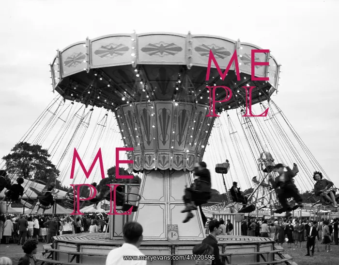 : Riding carousel at fairground : Riding carousel at fairground