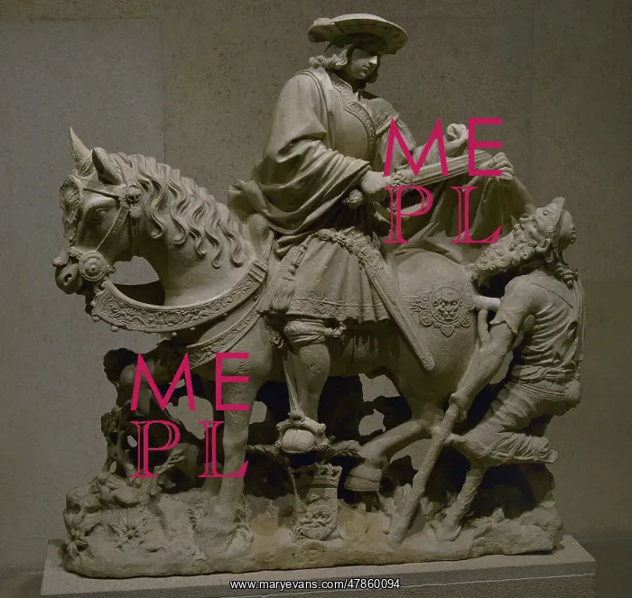 : Riding Saint Martin sharing his cloak with a beggar : Riding Saint Martin sharing his cloak with a beggar