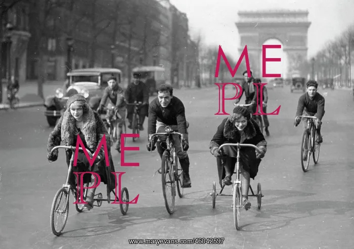 : Riding tricycles in Paris : Riding tricycles in Paris