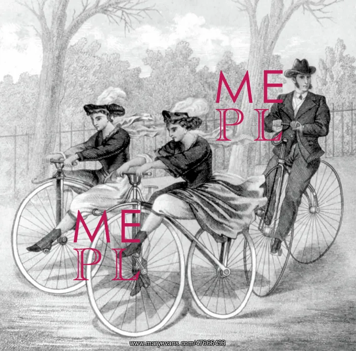 : Riding Velocipedes, 1869 : Riding Velocipedes, 1869