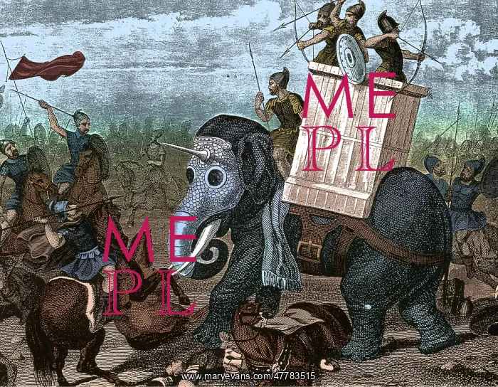 : Riding War Elephant : Riding War Elephant